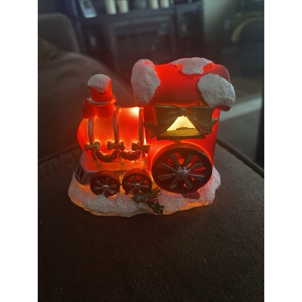 Vintage‎ Lighted Locomotive Christmas Train Engine Railroad